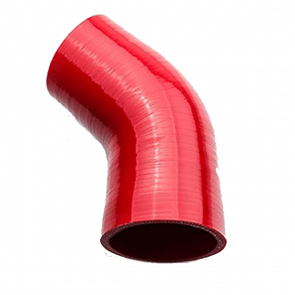 curva 45 gradi in silicone rossa