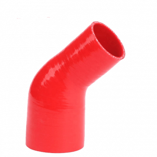 curva 45 gradi riduzione in silicone rossa