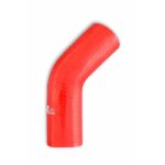 Curva 45 gradi in silicone Rosso - Gomito 45° in silicone universale